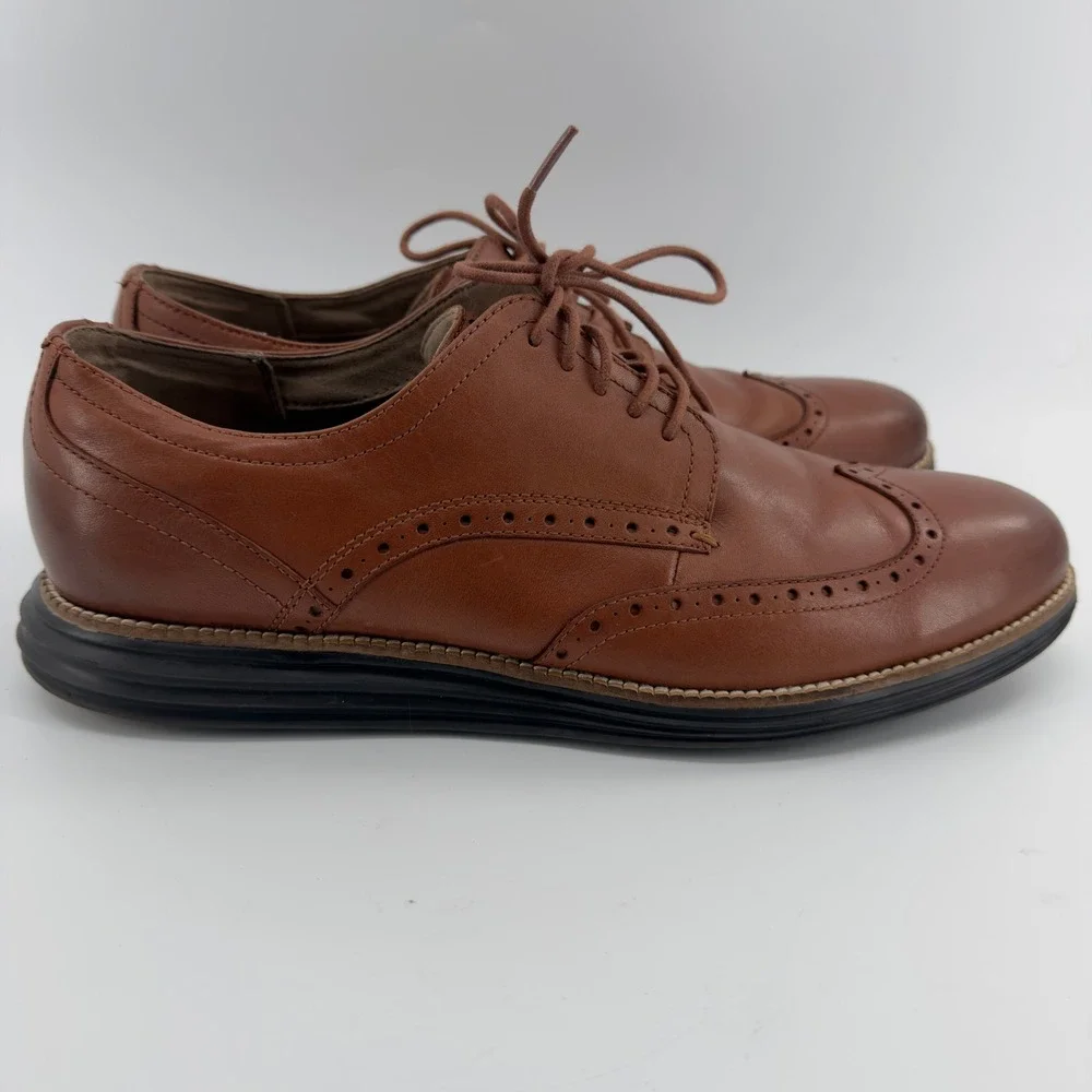 Cole Haan Original Grand Wingtip‎ Oxford British Tan Leather Mens 13 W